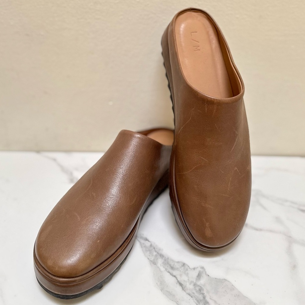 Lauren Manoogian Brown Leather Moto Mules - Picture 5 of 11